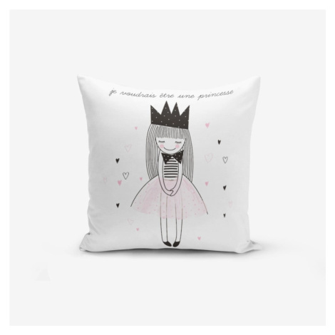 Obliečka na vankúš s prímesou bavlny Minimalist Cushion Covers Je Noudrais Etre Une Princesse, 4