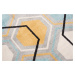 TA Modrosivý geometrický koberec Adelia Rozmer: 160x220 cm