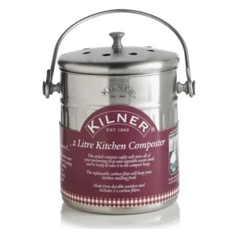 KILNER Kompostér 19 × 14 cm 2 l nerez