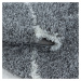 Kusový koberec Salsa Shaggy 3201 grey kruh - 120x120 (průměr) kruh cm Ayyildiz koberce