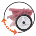 Trojkolka s voľnobehom Be Move Tricycle Pink Smoby s vodiacou tyčou a EVA kolesami ružová od 15 