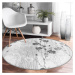 Sivý prateľný okrúhly koberec vhodný pre robotické vysávače ø 80 cm Comfort – Mila Home