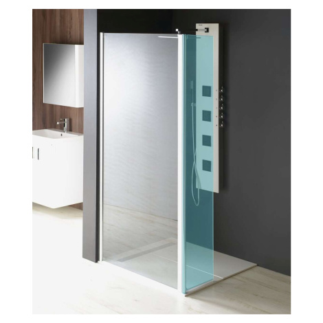 Polysan Modular Shower - Pevná sprchová stena, na pripojenie otočného panelu, 100 cm, číre sklo 