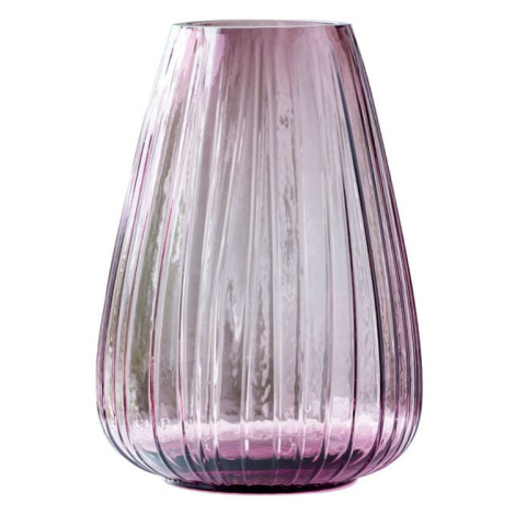 Ružová sklenená váza Bitz Kusintha, výška 22 cm
