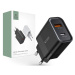 Nabíjačka TECH-PROTECT C30W 2-PORT NETWORK CHARGER PD30W/QC3.0 BLACK (9589046926808)