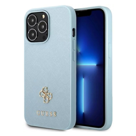 Kryt Guess GUHCP13XPS4MB iPhone 13 Pro Max 6,7" blue hardcase Saffiano 4G Small Metal Logo (GUHC