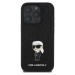 Karl Lagerfeld Fixed Glitter Metal Ikonik kryt pre iPhone 16 Pro Max čierny