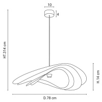 MARKET SET Selenitis závesné svietidlo, Ø 78 cm