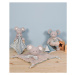 Doudou Plyšová myška so štvorcovou dečkou z BIO bavlny 25 cm