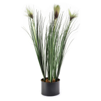 Umelá kvetina GRASS 64 cm zelená/hnedá