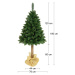 NABBI Christee 6 vianočný stromček na pni 180 cm zelená