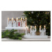 Biely vianočný LED svietnik Star Trading Julia, dĺžka 28 cm