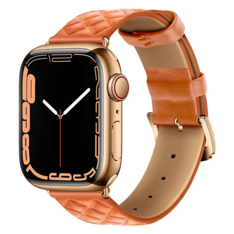 Apple Watch 1-6, SE (38/40 mm) / Watch 7-8 (41 mm), kožený remienok, diamantový vzor, Hoco WA18,