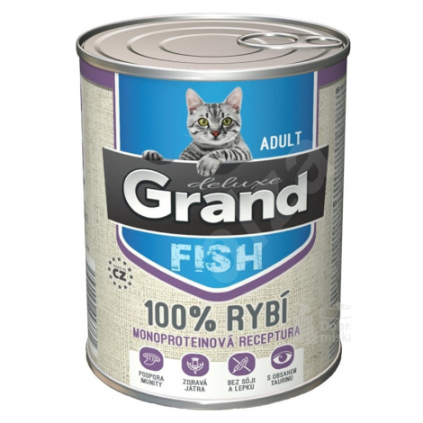 GRAND konz. mačka deluxe 100% rybia 400g + Množstevná zľava zľava 15%