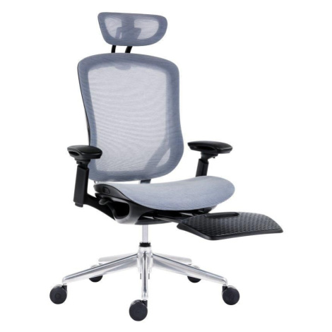 Kancelárska stolička BAT NET PDH + FOOTREST šedá Antares Z90030201