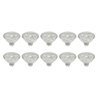 Prios LED reflektor GU5.3 4,9W 500lm 36° číry 827 sada 10 ks