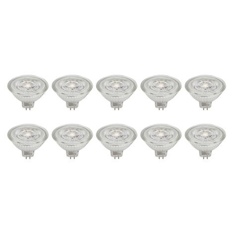 Prios LED reflektor GU5.3 4,9W 500lm 36° číry 827 sada 10 ks