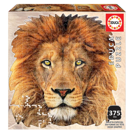 Puzzle Lion face shape Educa 375 dielov a Fix lepidlo od 11 rokov