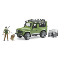 Bruder 02587 Land Rover Defender, figúrka poľovníkov a psa