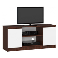 Stolík pod TV RTV 120 2D 1P wenge / biely