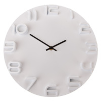Sconto Nástenné hodiny METALLIC biela, ⌀ 31 cm