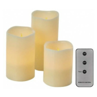 LED dekorácia – 3x vosková sviečka, 3x 3x AAA, vnútorná, vintage, ovládač (EMOS)