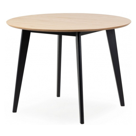 Okrúhly jedálenský stôl Roxy 105 cm hnedý/čierna Actona