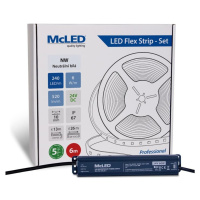 McLED  LED páska - sada 6 m, 240 LED/m, NW, 6 W/m, DC 24V, 520 lm/m, CRI90, IP67, 10 mm, vodič 3