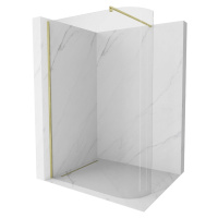 MEXEN/S - Kioto Sprchová zástena WALK-IN Walk-in 100 x 200 cm, transparent 8 mm, zlatá kartáčova