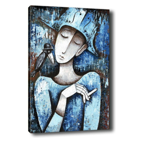 Obraz Tablo Center Girl With Cigarette, 40 × 60 cm Vavien Artwork