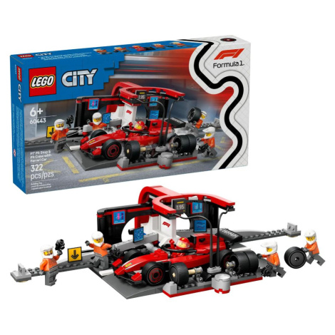 LEGO ® 60443 Zastávka v F1® a Pit Crew s autom Ferrari