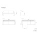Svetlosivá rohová pohovka (pravý roh) Matera – Cosmopolitan Design