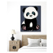 Maľovanie podľa čísel - PANDA Rámovanie: vypnuté plátno na rám, Rozmer: 80x100 cm