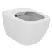 DEANTE Podstavný rám, pre závesné WC misy + SLIM tlačidlo bílé  + WC Ideal Standard Tesi se sedl