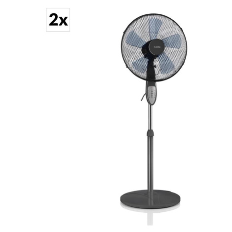 Klarstein Summerjam, stojanový ventilátor, sada 2 ks, 41 cm (16"), 50 W, 3 stupne, šedý