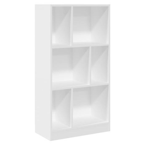 vidaXL Knižnica biela 57x28,5x107,5 cm kompozitné drevo