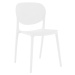 KONDELA Fedra New plastová jedálenská stolička biela