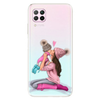 Odolné silikónové puzdro iSaprio - Kissing Mom - Brunette and Girl - Huawei P40 Lite