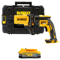 DEWALT 18V XR Aku skrutkovač na sadrokartón s podávačom skrutiek, 1 x 1,7Ah POWERSTACK DCF620E1K