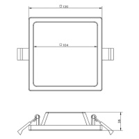 LED stropné svietidlo Alya biele 12x12cm 3000 K