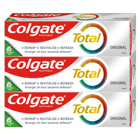 COLGATE Celková originálna zubná pasta 3 x 75 ml