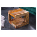 Estila Dizajnový štvorcový konferenčný stolík Giant z masívneho dreva sheesham hnedej farby 45cm