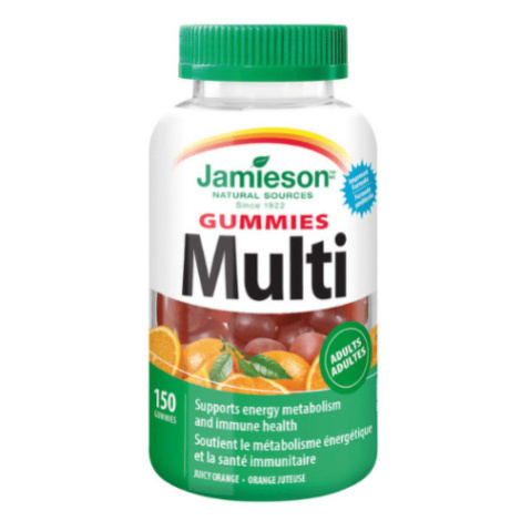 JAMIESON Multi gummies pre dospelých želatínové pastilky s pomarančovou príchuťou 150 ks