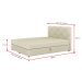 Expedo Čalúnená posteľ boxspring SCARLETT + topper, 160x200, itaka 15