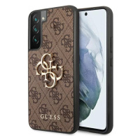 Kryt Guess Samsung Galaxy S23+ brown hardcase 4G Big Metal Logo (GUHCS23M4GMGBR)