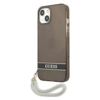 Plastové puzdro Guess na Apple iPhone 13/13 Pro GUHCP13LHTSGSK Translucent Stap čierne