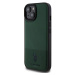 U.S. Polo PU Leather Mesh Pattern Double Horse Zadný Kryt pre iPhone 15 Green