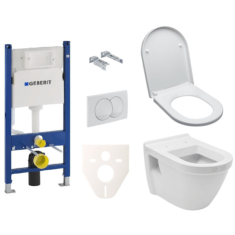 Závesný set WC VitrA Integra vč. sedátka + modul Geberit Duofix s tlačidlom Delta 20 biele SIKOG