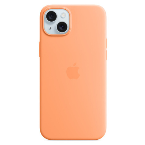 Apple silikónový kryt s MagSafe na iPhone 15 Plus sorbetovo oranžová