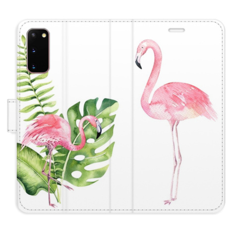 Flipové puzdro iSaprio - Flamingos - Samsung Galaxy S20